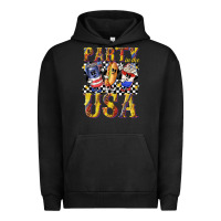 Pigment Black party in the usa with leopard Urban Hoodie - texasbilliewilder
