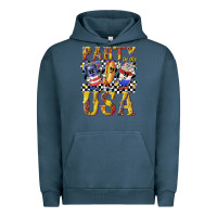 Pigment Midnight Navy party in the usa with leopard Urban Hoodie - texasbilliewilder