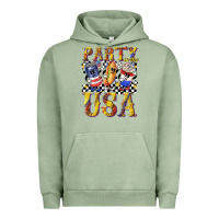 Pigment Oil Green party in the usa with leopard Urban Hoodie - texasbilliewilder