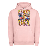 Pigment Salmon party in the usa with leopard Urban Hoodie - texasbilliewilder