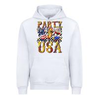 White party in the usa with leopard Urban Hoodie - texasbilliewilder