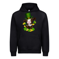 Black st patricks day cow Urban Hoodie - RanaPortraitStore