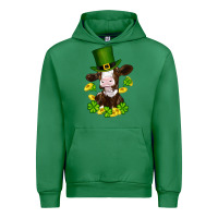 Emerald st patricks day cow Urban Hoodie - RanaPortraitStore