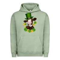 Pigment Oil Green st patricks day cow Urban Hoodie - RanaPortraitStore