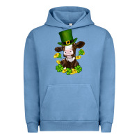 Pigment Pebble Blue st patricks day cow Urban Hoodie - RanaPortraitStore