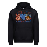 Black peace love america billie wilder Urban Hoodie - texasbilliewilder
