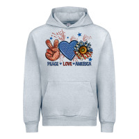 Heather Grey peace love america billie wilder Urban Hoodie - texasbilliewilder