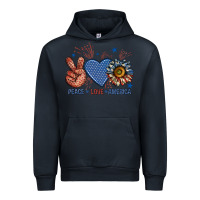 Navy peace love america billie wilder Urban Hoodie - texasbilliewilder