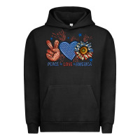 Pigment Black peace love america billie wilder Urban Hoodie - texasbilliewilder