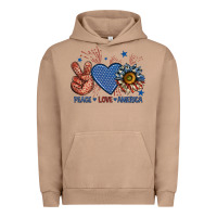 Pigment Burro peace love america billie wilder Urban Hoodie - texasbilliewilder