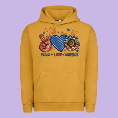Urban Hoodie peace love america billie wilder