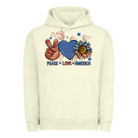 Pigment Pistachio peace love america billie wilder Urban Hoodie - texasbilliewilder