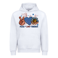 White peace love america billie wilder Urban Hoodie - texasbilliewilder