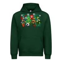 Foreset Green christmas trees with soccer Urban Hoodie - Zillion Design Studio