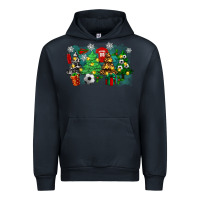 Navy christmas trees with soccer Urban Hoodie - Zillion Design Studio