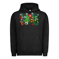 Pigment Black christmas trees with soccer Urban Hoodie - Zillion Design Studio