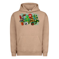 Pigment Burro christmas trees with soccer Urban Hoodie - Zillion Design Studio
