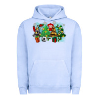 Pigment Grape Ice christmas trees with soccer Urban Hoodie - Zillion Design Studio