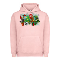 Pigment Salmon christmas trees with soccer Urban Hoodie - Zillion Design Studio