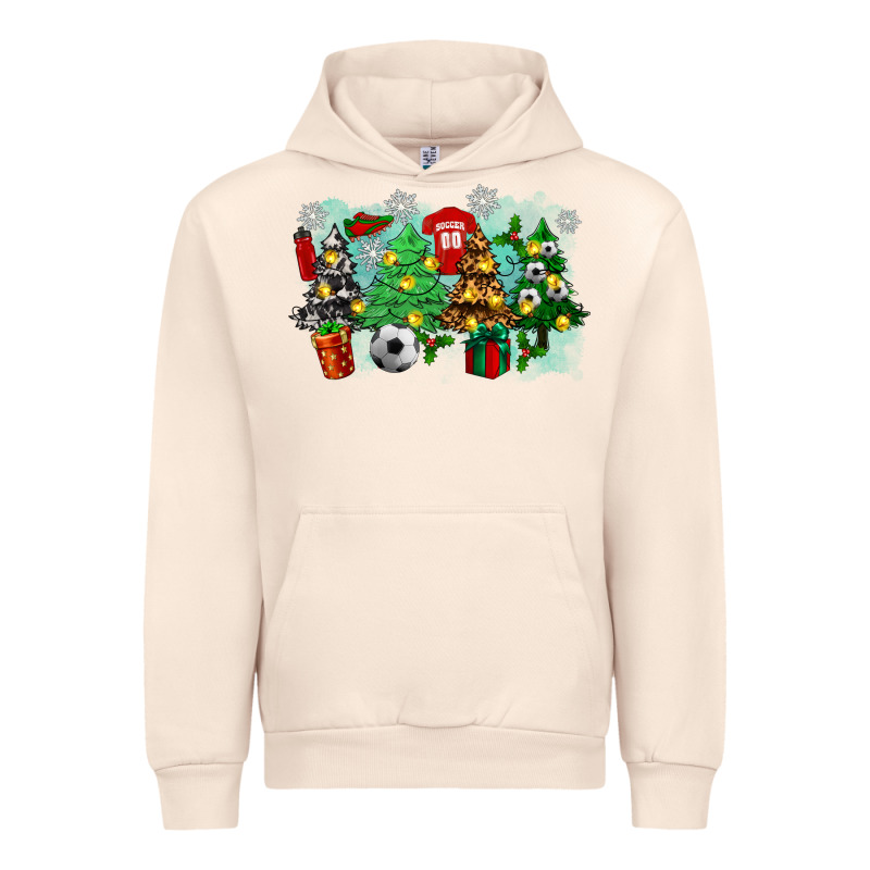 Christmas Trees With Soccer Urban Hoodie by Zillion Design Studio | Teevron