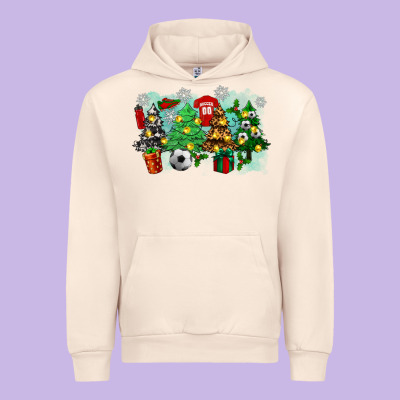 Urban Hoodie christmas trees with soccer