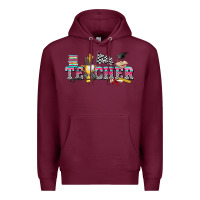 Burgundy race with teacher Premium Hoodie - texasbilliewilder