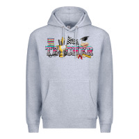 Heather Grey race with teacher Premium Hoodie - texasbilliewilder