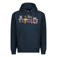 Navy race with teacher Premium Hoodie - texasbilliewilder