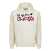 Oatmeal Heather race with teacher Premium Hoodie - texasbilliewilder