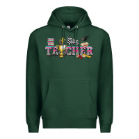 Sports Green race with teacher Premium Hoodie - texasbilliewilder