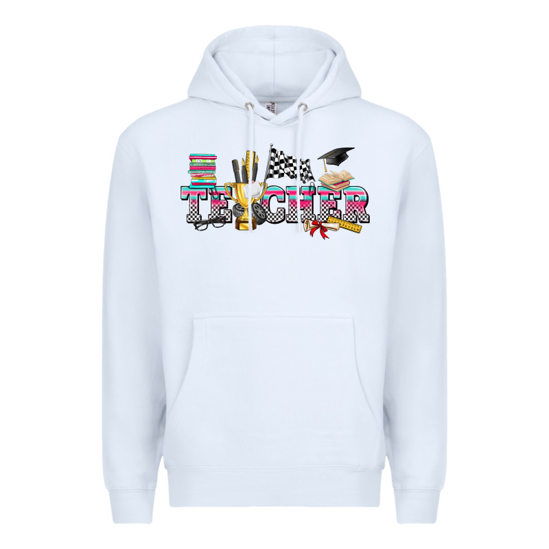 Race With Teacher Premium Hoodie by texasbilliewilder | Teevron