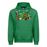 Emerald christmas trees with volleyball Urban Hoodie - Zillion Design Studio
