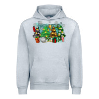 Heather Grey christmas trees with volleyball Urban Hoodie - Zillion Design Studio
