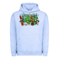Pigment Grape Ice christmas trees with volleyball Urban Hoodie - Zillion Design Studio