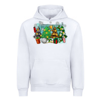 White christmas trees with volleyball Urban Hoodie - Zillion Design Studio