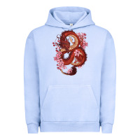 Pigment Grape Ice red dragon and sakura cherry blossoms Urban Hoodie - RanaPortraitStore