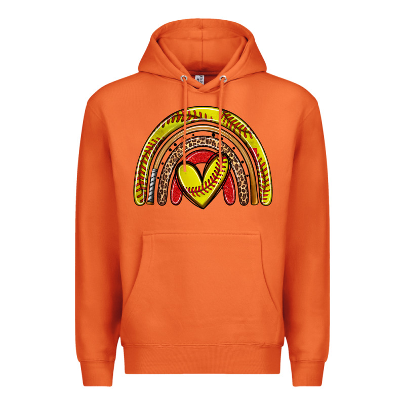 Softball Rainbow Premium Hoodie by Zillion Design Studio | Teevron