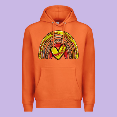 Softball Rainbow Premium Hoodie Designed By Zillion Design Studio