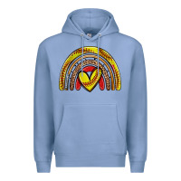 Colony Blue softball rainbow Premium Hoodie - Zillion Design Studio