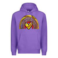Purple softball rainbow Premium Hoodie - Zillion Design Studio