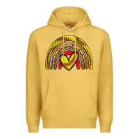 Antique Gold softball rainbow Premium Hoodie - Zillion Design Studio