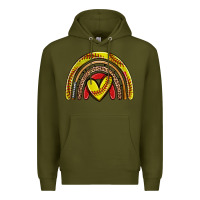 Army Green softball rainbow Premium Hoodie - Zillion Design Studio