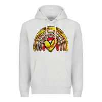 Dove Grey softball rainbow Premium Hoodie - Zillion Design Studio