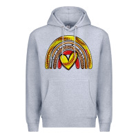 Heather Grey softball rainbow Premium Hoodie - Zillion Design Studio