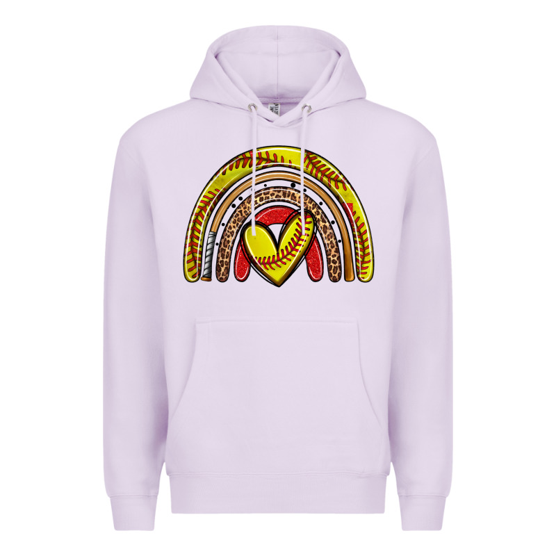 Softball Rainbow Premium Hoodie by Zillion Design Studio | Teevron