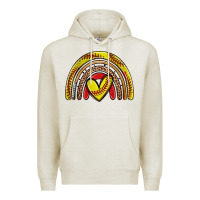 Oatmeal Heather softball rainbow Premium Hoodie - Zillion Design Studio