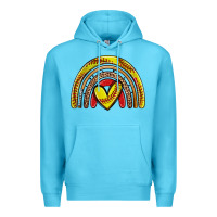 Ocean Blue softball rainbow Premium Hoodie - Zillion Design Studio
