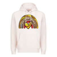 Pale Pink softball rainbow Premium Hoodie - Zillion Design Studio