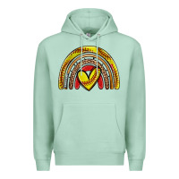 Seafoam softball rainbow Premium Hoodie - Zillion Design Studio