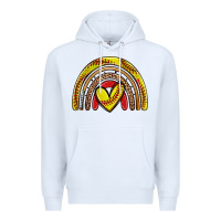 White softball rainbow Premium Hoodie - Zillion Design Studio